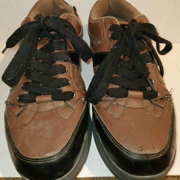 Gravity Defyer Comfort Fit Men's Shoes Sz 10 Brown Leather Sneakers Pls Read - Picture 3 of 13